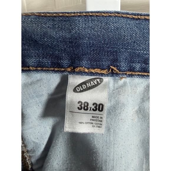 Old Navy Mens Workwear Carpenter Jeans Blue Denim Size 38x30 - Picture 6 of 8